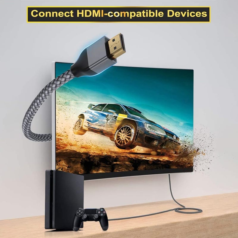 Basesailor 8K HDMI Cable 6.6FT/2M 2Pack,HDMI 2.1 Cables 48Gbps Ultra High Speed Braided Cord Support 8K@60Hz,4K@120Hz for PS5,Xbox Series X/S,Roku,TV,Laptop,Monitor,eARC HDR HDCP 2.2 2.3 - Image 5